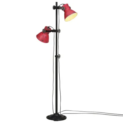 Image de Lampadaire 25 W rouge délavé 25x25x90/160 cm E27