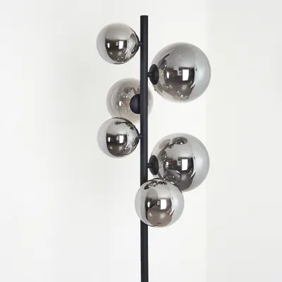 Produktbild von Isorella »Isorella« Stehlampe aus Metall/Glas in Schwarz/Rauchfarben