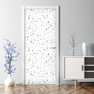 Produktbild von Dekorative Türtato Wandtattoo selbstklebend Klebefolie Türposter Granit Farbenfroh 85 x 200 cm