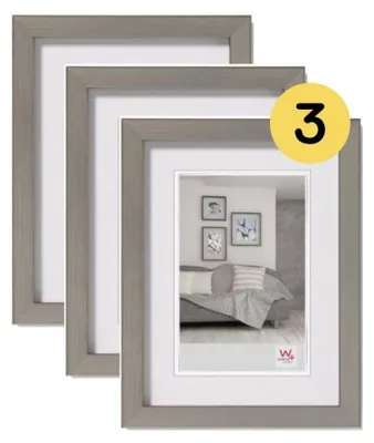 Fotolijst 13x18 cm 3er Set Blockprofil Stahl
