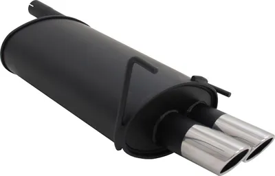Image de Echappement sport Novus pour Mercedes Classe C W202 / W208 2x76mm SR-Design avec ABE