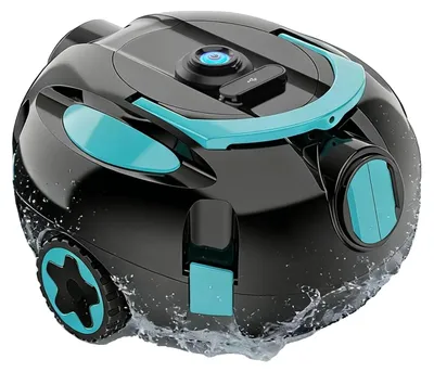 Obrázok produktu pre Robotický čistič bazénov, automatické čistenie, nabíjateľná batéria, farba: čierna