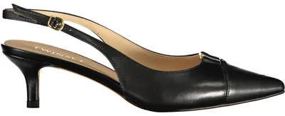 Produktbild von Elegante Damensandale Schwarz mit Fersen- und Knöchelriemen - 3 cm Absatz