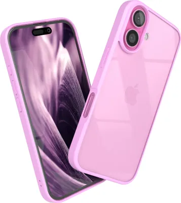 Produktbild von EAZY CASE Clear Hybrid Bumper Hülle für Apple iPhone 16, Handyhülle stoßfest mit Kameraschutz, Handycase dünn in Lila