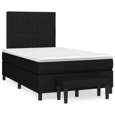 Obrázek produktu pro Skříňová postel s matrací černá 120x190 cm látka