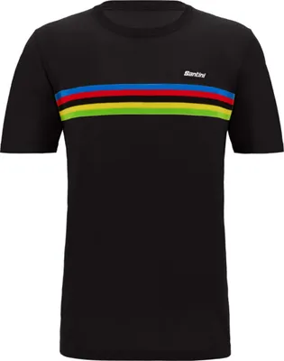 Immagine prodotto di Maglia da ciclismo a maniche corte SANTINI - UCI WORLD CHAMPION - Nero M