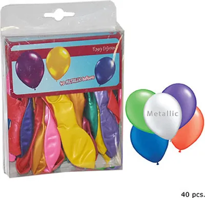 Produktbild von Ballons metallic Farbmix ca. 25 cm 40 Stück