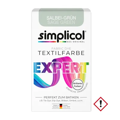 Produktbild von Simplicol Textilfarbe expert Salbei-Grün 150g - Farbe zum Färben (1er Pack)