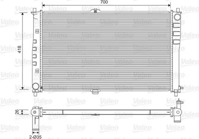 Produktbild von Valeo Motorkühler für Kia Carnival I II 2,9