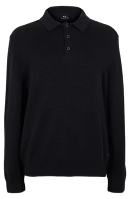 Productafbeelding van Armani Exchange - Herenpolo, jersey, lange mouwen, model GT16721 (XL) (zwart)