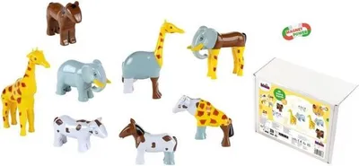 Immagine prodotto di Puzzle magnetico con animali, 8 animali grandi, 32 pezzi, giocattolo da costruzione, dai 12 mesi in su, puzzle divertente