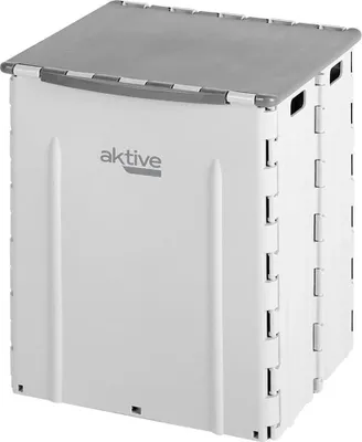 Produktbild von Aktive 63072 Faltbarer Mülleimer 30x25x38cm Grau 27 x 31 x 38 cm Grau 27 x 31 x 38 cm
