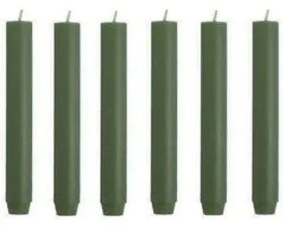 Cactula Stabkerzen – Dennengroen – 6 Stück – 18 cm – Ø 2,6 cm