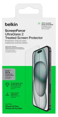 Produktbild von Belkin Screenforce UltraGlass2 antiba.iPhone 15 Plus /14 ProMax