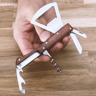 Produktbild von ThumbsUp! Korkenzieher "Axt" 5in1 Multi-Tool holz