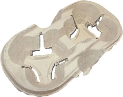 Produktbild von 360 Tragetablett Becherträger Becherhalter Chinet 21 x 11 x 4 cm für 2 Becher