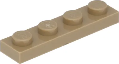 Produktbild von LEGO: 50 Stück Platte 1x4 in dunklem Beige