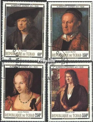 Produktbild von Briefmarken Tschad 1978 Mi 831-834 (kompl.Ausg.) gestempelt 450. Todestag von Albrecht Dürer