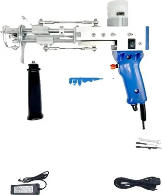 Image de Pistolet à tufter électrique, double fonctionnalité, hauteur de poil réglable, prise EU-b