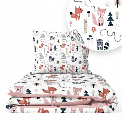 Produktbild von Kinderbettwäsche 100x135 Baumwolle Baby Bettwäsche Set 100x135 + 40x60 Kissenbezug Jungen & Mädchen Kleinkind Bettbezug