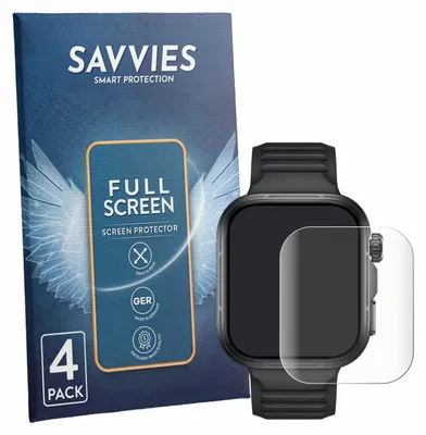 Produktbild von 4x Savvies Fullscreen Schutzfolie für Huawei Watch Fit 5 Pro Displayschutz Folie Fullcover Klar Transparent