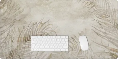 Produktbild von Zarter Blätterhintergrund – Schreibtischunterlage – Rutschfeste Tischunterlage – Schreibtischmatte für Büro & Zuhause – Schreibunterlage – Mauspad – Tischmatte – 100 x 50 cm