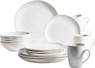 Immagine prodotto di Mäser 931856 Servizio combinato Frozen per 4 persone, gres, bianco (1 set, 16 pezzi)