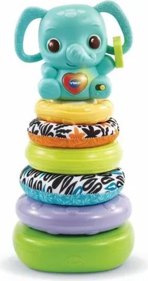 Obrázek produktu pro VTech Play Green NINO, ÉLÉPHANTEAU EMPILO 3 EN 1 (PLASTIQUESOURCÉ), 0,5 rok/roky, Nutné baterie, AAA, Plast, Vícebarevný