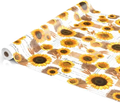 Produktbild von Tischdecke Wachstuch Blumen Gelb Robust Wasserabweisend Breite 140 cm Länge 350 cm