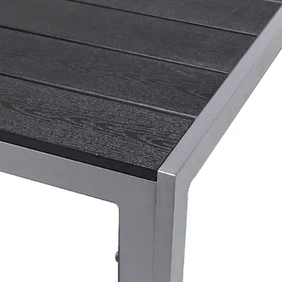 Produktbild von Aluminium Gartentisch Non-Wood Silber / Schwarz 150x90cm