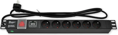 Produktbild von PD.0605.200 - 19" Spannung 1HE, 6 x 230 V, aus, Überspannungsschutz