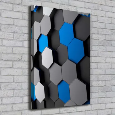 Produktbild von Tulup® Leinwandbild - 70x100cm - Wandkunst - Drucke auf Leinwand - Leinwanddruck - Wohnzimmer Wanddekoration XXL - Wohnung Deko Kunstdrucke - Kunst: modern & klassisch - Schwarz - 3D-Abstraktion