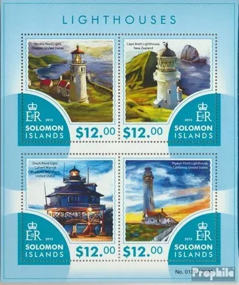 Produktbild von Briefmarken Salomoninseln 2015 Mi 3367-3370 Kleinbogen (kompl. Ausg.) postfrisch Leuchttürme