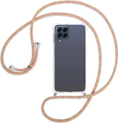 Produktbild von Handykette Backcover-Schutzhülle mit Band (Metall silberfarben) für Samsung Galaxy M53 5G - Rainbow