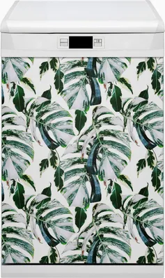 Produktbild von Abwaschbar 45x80 cm Geschirrspüle Magnetmatte Küche Dekorative  - Blattpalme