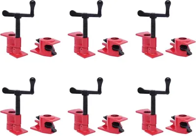 Obrázok produktu pre Rohrzväzky – sada 6 kusov – 1,9 cm (3/4 palca) – rýchloupínacie svorky – oceľ – vhodné na lepenie dreva a drevárstvo