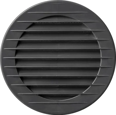 Zdjęcie produktu dla Wbudowane okrągłe kratki wentylacyjne, ABS, z moskitierą ø125 mm, kolor antracytowy