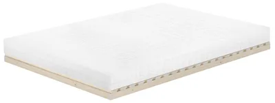 Produktbild von Niederflurbett metallfrei 140x200 Futon metallfreier Lattenrost, Fichte unbehandelt V-60.97-14mit Matratze