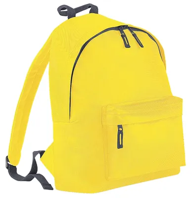 Produktbild von Bagbase Fashion Rucksack, 18 Liter FK176 (Einheitsgröße) (Gelb/Grau)