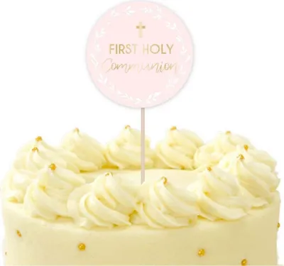 Produktbild von Festive Rosy Communion Tortendeko