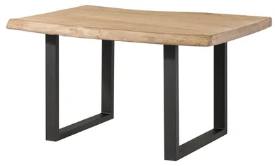 Produktbild von MASSIVMOEBEL24.DE Baumtisch Mango 160x90x77 beige lackiert / U-Beine anthrazit matt FREEFORM 5