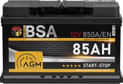 Produktbild von AGM Batterie 85Ah 12V Autobatterie Start Stop