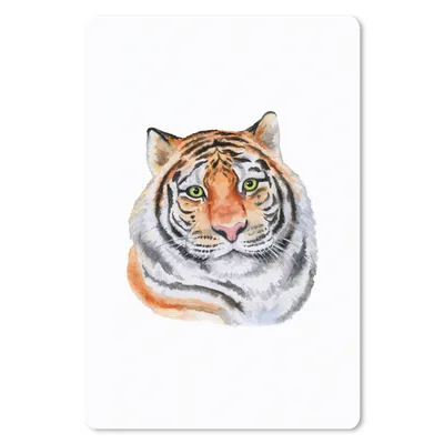 Produktbild von MuchoWow® Mauspad Mousepad Tiger - Kopf - Grün 40x60 cm - Mousepads - Maus Mat - Pad - Mausunterlage - Schreibtisch Accesoire