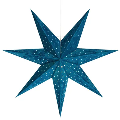 Produktbild von Mark Slöjd Weihnachtsstern Velours blau Samt