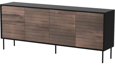 Obrázok produktu pre Komoda AKAGI 200 4D čierna / orech