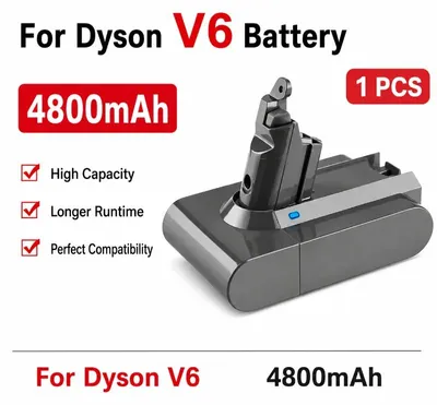 Obrázok produktu pre Náhradná batéria – akumulátorový vysávač V6 – lítiovo-iónová – 4800 mAh – 21,6 V – nabíjateľná