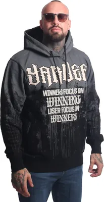 Produktbild von Yakuza Herren Winners Allover Kapuzenpullover, Schwarz, 3XL