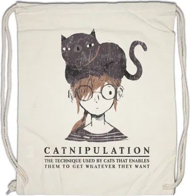 Produktbild von Urban Backwoods Catnipulation, Turnbeutel, Farbe: Beige