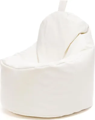 Produktbild von Ecopuf - Sitzsack Bean Bag, aus Kunstleder, 70 x 75 cm - Yoko Weiß E1