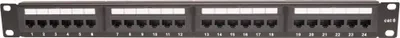 Obrázek produktu pro Kategorie 6 UTP 19" 1HE Patchpanel, 24xRJ45